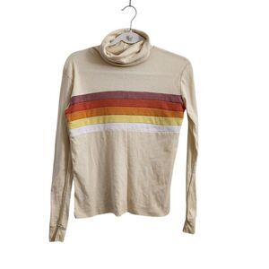 ModCloth x CAMP Collection Top‎ Medium Cream Everlasting Sunshine Turtleneck